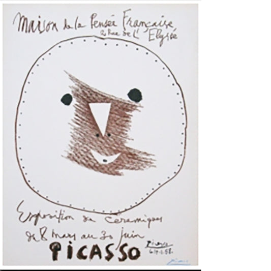 LITHOGRAPH PABLO PICASSO (Spanish/French 1881 -1973) – Maison de la Pensée Francaise
